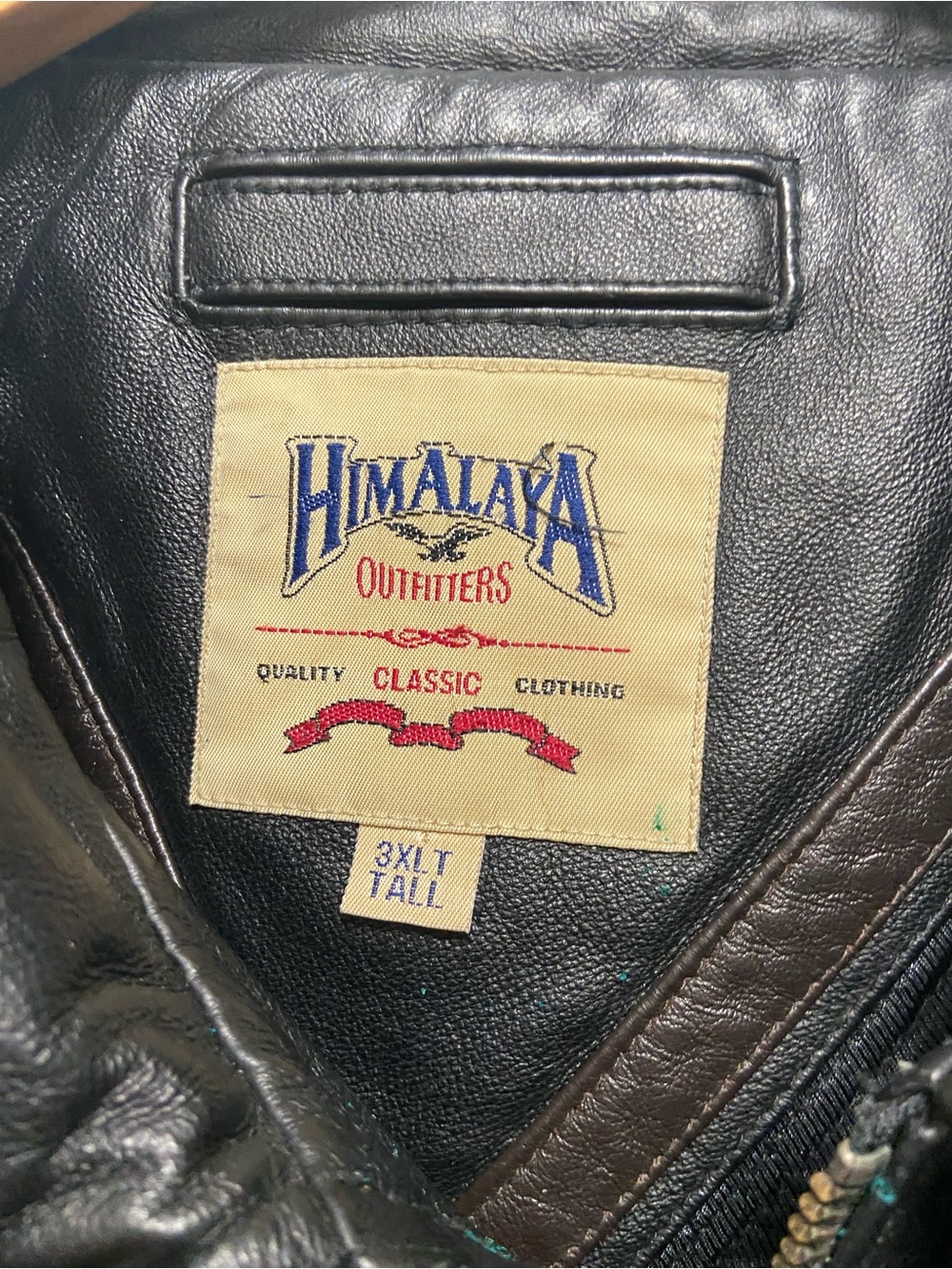 Himalaya Outfitters Men's Black Leather Jacket - Size 3XLT - Picture 2 of 5